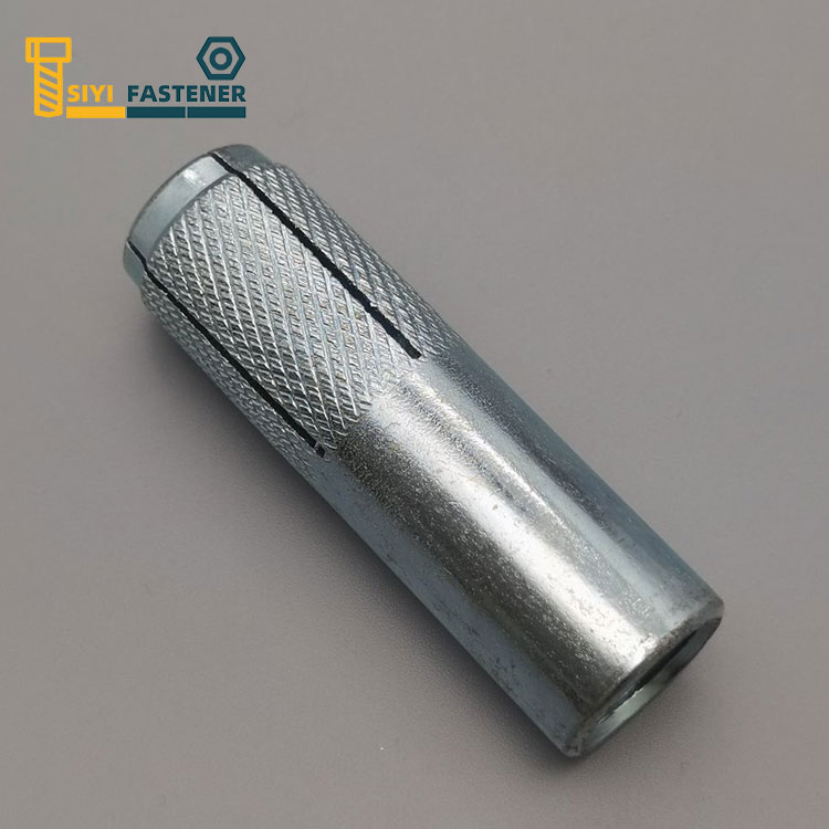 เหล็กคาร์บอน บลูไวท์ สังกะสี ดรอปในสมอพร้อม Knurling