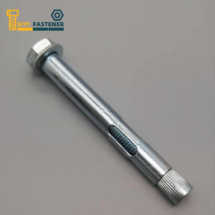 พุกปลอกสังกะสีชุบเหล็กคาร์บอน Bulewhite พร้อม Hex Bolt และ Conical Nut